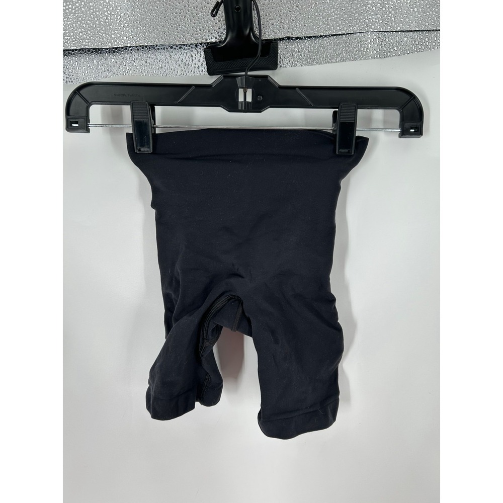 Skims Seamless Sculpt Mid Thigh Shorts Women's Small Black High Waisted Onyx